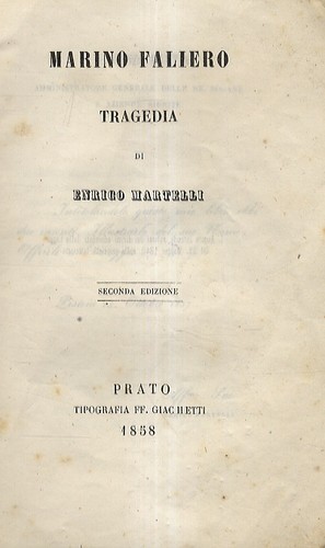 Marino faliero tragedia - marino, faliero.