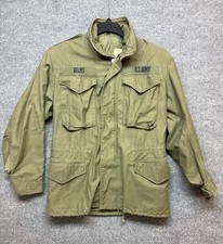 VINTAGE RARO 1967 60s US Army M-65 Vietnam Field Jacket taglia S cerniere Talon