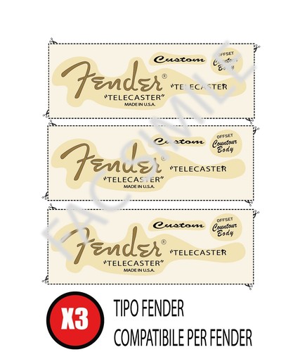 Decal tipo fender telecaster - 3,