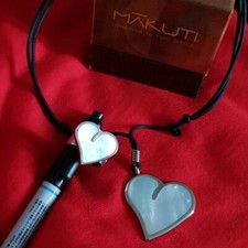 Ciondolo cuore in acciaio inox Makuti Kimana con anello abbinato