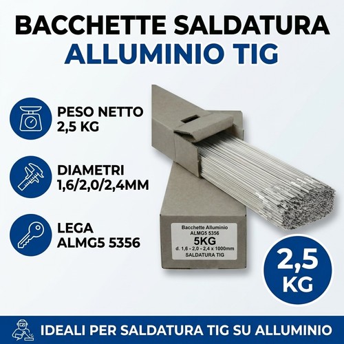 Bacchette alluminio almg5 5356 - alluminio,
