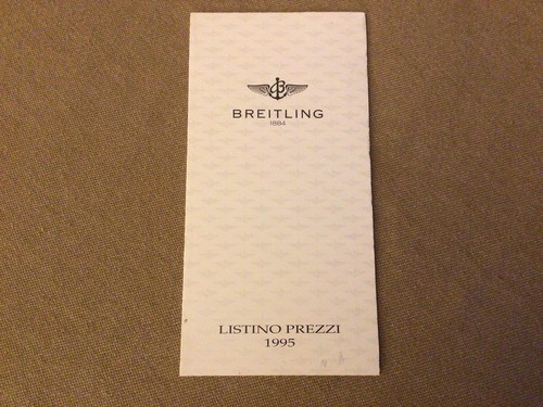 Listino prezzi breitling 1995 - prezzi,