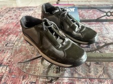 Sneakers uomo Prada American Cup usate pelle verniciata taglia/grigio 43(10)