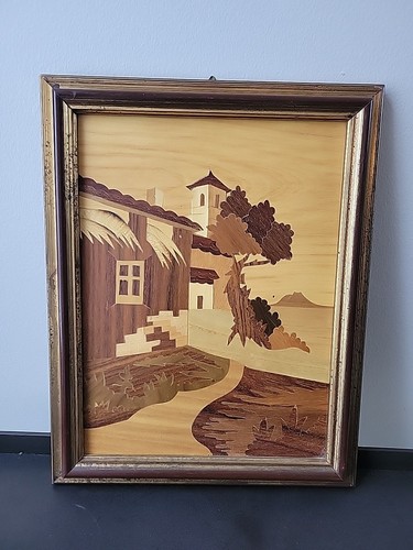 Quadro targa legno intarsiato - targa,