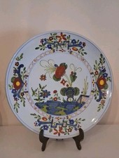 Piatto Ente Ceramica Faenza A. Mazzotti Decoro Garofano Vintage Collezione