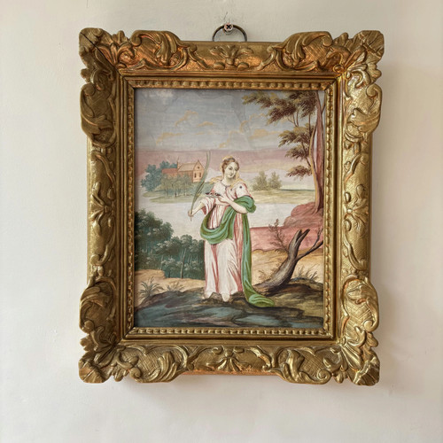 Antico ritratto uovo - , tempera