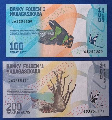 Set banconote madagascar 100 - 100, e