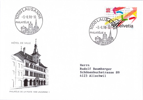 Svizzera lettera sst losanna - svizzera,