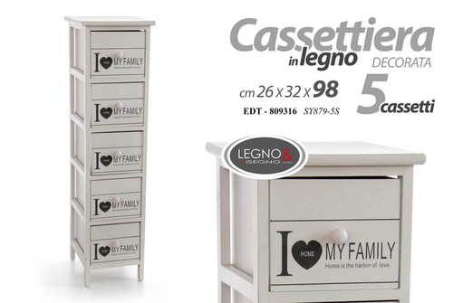 Cassettiera cuore cassetti - cuore,