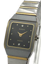 Orologio Rado Diastar 204.0268.3 2P Diamante Nero Argento Oro Donna Giappone