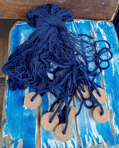 Rete pesca decorativa - da, blu