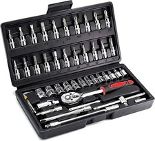 SET CHIAVI A BUSSOLA CON CRICCHETTO 46 PZ PEZZI CACCIAVITE ESAGONALE CHIAVE