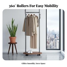 Carrello portabiti con ripiani - portabiti,