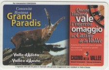 VIACARD VALLE D'AOSTA GOLDEN 277 NUMERO GROSSO GRAND PARADIS DA 100.000 LIRE PUB