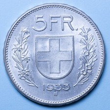 SVIZZERA 5 FRANCHI 1933 B FDC