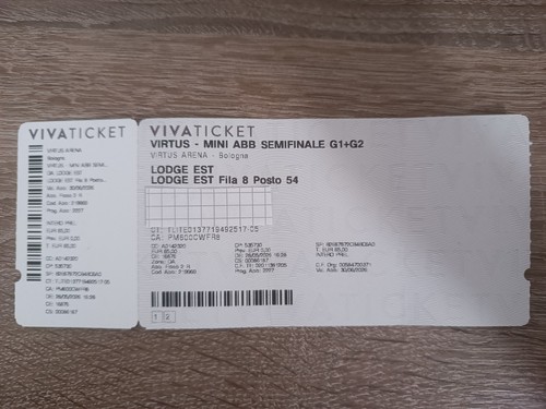 Biglietto basket ticket virtus - biglietto,