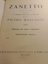 Pietro Mascagni ZANETTO (Le