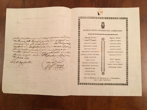 Lettera autografa giuseppe - lettera,