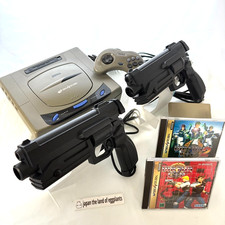 SEGA Saturn HST-3200 Console Set 2xVirtuaGuns+VirtuaCop+Controller Testato...