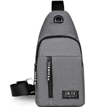 Borsa A Tracolla Uomo Casual Monospalla Alla Moda (Colore GRIGIO). ZAINO FASHION