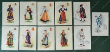11 CARTOLINE PREMIO d. Cassa di Risparmio di Prato. Serie Costumi Regionali...