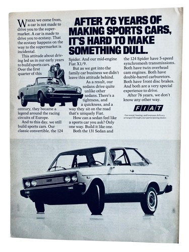 Pubblicità stampa fiat 131 - stampa,