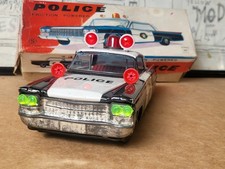 Tin toy 1960's Ichiko friction CADILLAC ELDORADO POLICE CAR near mint/orig. box!