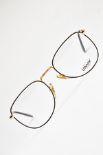 L'AMY FREDDY black/gold metal ovale hipsters pilot occhiali vintage 80s?Unisex