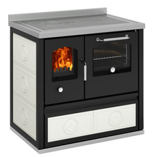 Cucina a legna DE MANINCOR DOMINO E90P BIANCA - PRONTA CONSEGNA mail x sconto