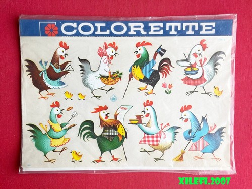 Galli galline decalcomanie - galli,