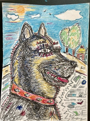 Dessin chien malinois - dessin,