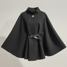 poncho donna nero
