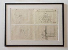 Lupin 3 - Ghemon - Zenigata Authentic Genga Futabasha Editor Museum Glass