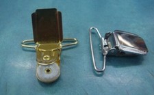 CLIPS CLIP GANCIO BRETELLE PANTALONI RICAMBI ARGENTO ORO LARGHEZZA 3 - 3,6 - 2,5