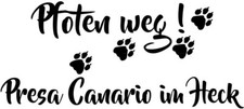 PRESA (Dogo) CANARIO Adesivi Auto ADESIVI Adesivi Scritta Contorno Zampe Via