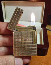 Accendino Dupont BR small Principe di Galles oro revisionato e funzionante 