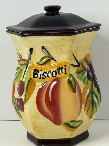 Biscottiera ceramica nonnis - biscottiera,