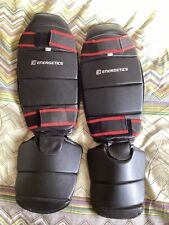 Paratibia con Piede Protezioni Semirigide Pelle Muay Thai Kick Boxing Boxe MMA