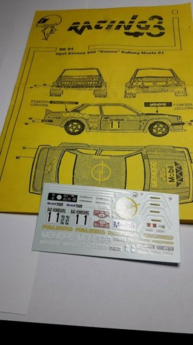 Decal racing43 opel - 1:43,