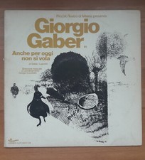 Giorgio Gaber Anche Per Oggi Non Si Vola 2LP vinili  italy 1974  EX condition