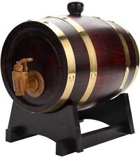 Botte Barile Dispenser in Legno 3 Litri per Alcolici e Liquori Vino Birra Whisky
