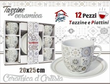 Set 6 Tazzine Tazze Caffè Con