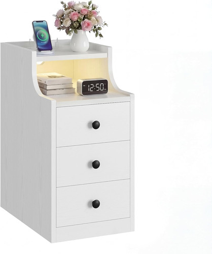 Comodino moderno bianco con