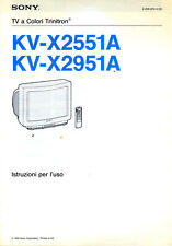 SONY- TV a colori Trinitron " KV-X2551A - KV-X2951A " Istruzioni per l'uso  1992
