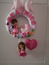 FIOCCO NASCITA FELTRO, PANNOLENCI E FIMO PERSONALIZZABILE FIOCCO FATTO A MANO