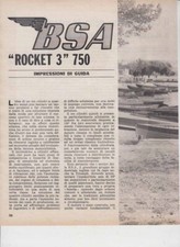 advertising TEST MOTO BSA ROCKET 3 750 1969  MOTOINGLESI  MAXIMOTO MOTOSPORT