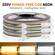 Luce al Neon Striscia LED 220V 240LEDs/m Impermeabile Flessibile Adesivo Strisce