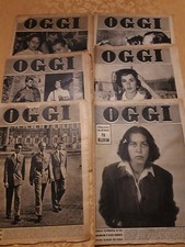 OGGI Settimanale 6 riviste  N. 4 - 7 - 16 - 31 - 33 - 41 del 1950 anno vi  