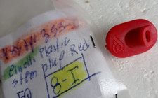 NOS CINELLI TAPPO STELO PLASTICA COLORE ROSSO RICAMBIO VINTAGE