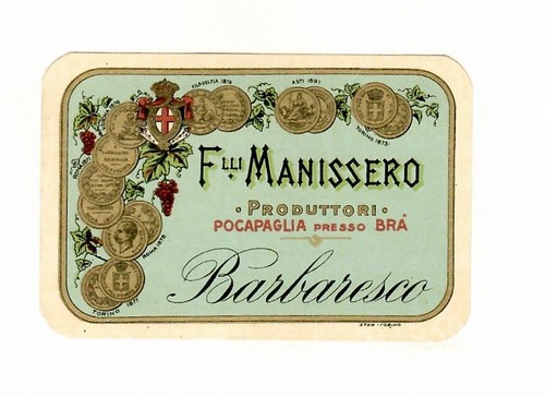 Etichetta vintage originale